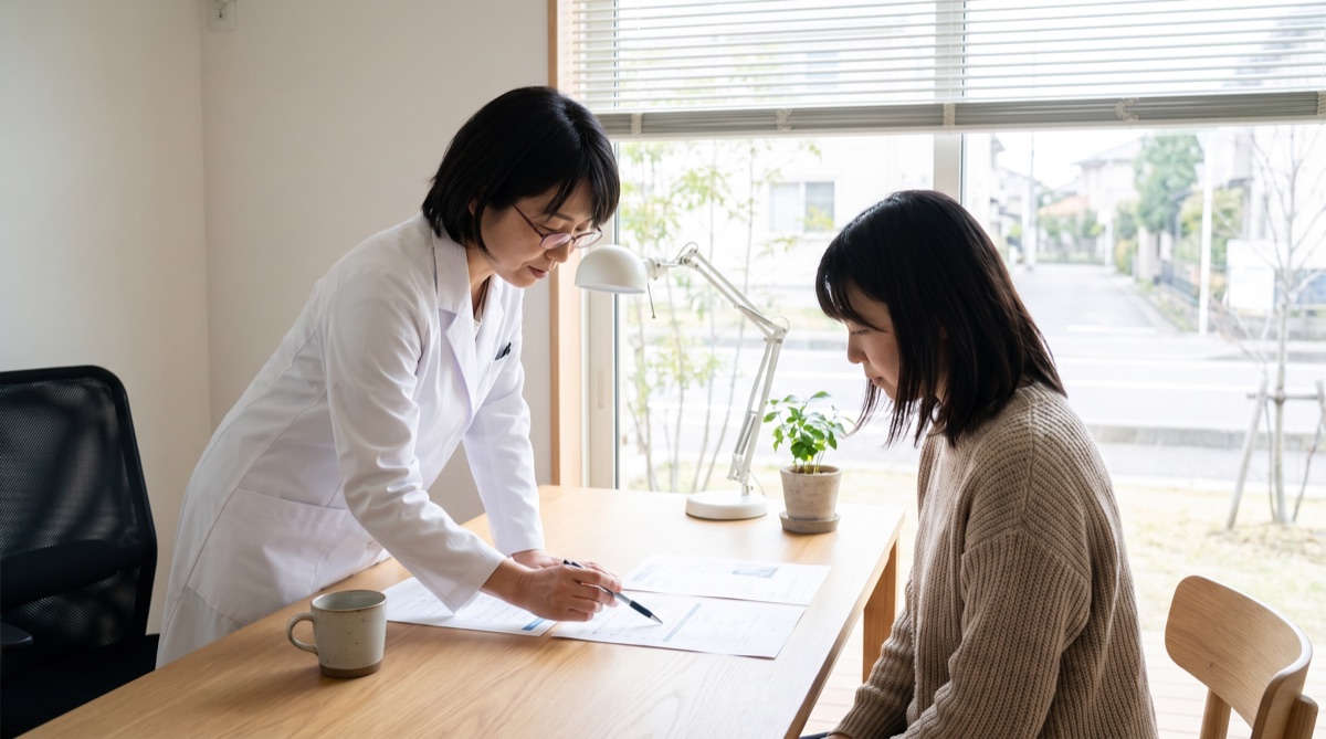 保証制度の書面を確認しているイメージ写真
